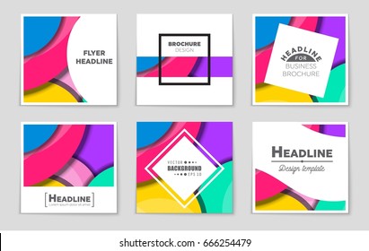 Abstract vector layout background set. For art template design, list, front page, mockup brochure theme style, banner, idea, cover, booklet, print, flyer, book, blank, card, ad, sign, sheet,, a4.