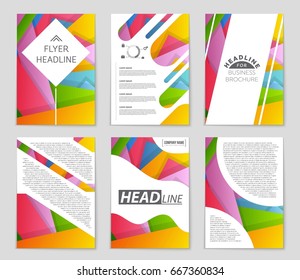 Abstract vector layout background set. For art template design, list, front page, mockup brochure theme style, banner, idea, cover, booklet, print, flyer, book, blank, card, ad, sign, sheet,, a4.