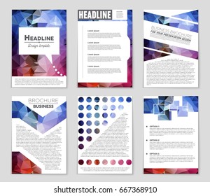Abstract vector layout background set. For art template design, list, front page, mockup brochure theme style, banner, idea, cover, booklet, print, flyer, book, blank, card, ad, sign, sheet,, a4