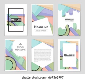 Abstract vector layout background set. For art template design, list, front page, mockup brochure theme style, banner, idea, cover, booklet, print, flyer, book, blank, card, ad, sign, sheet,, a4.