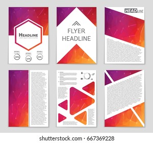 Abstract vector layout background set. For art template design, list, front page, mockup brochure theme style, banner, idea, cover, booklet, print, flyer, book, blank, card, ad, sign, sheet,, a4
