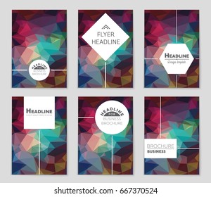 Abstract vector layout background set. For art template design, list, front page, mockup brochure theme style, banner, idea, cover, booklet, print, flyer, book, blank, card, ad, sign, sheet,, a4
