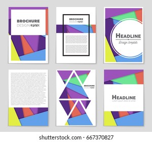 Abstract vector layout background set. For art template design, list, front page, mockup brochure theme style, banner, idea, cover, booklet, print, flyer, book, blank, card, ad, sign, sheet,, a4.