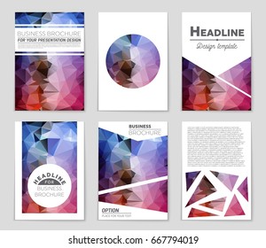 Abstract vector layout background set. For art template design, list, front page, mockup brochure theme style, banner, idea, cover, booklet, print, flyer, book, blank, card, ad, sign, sheet,, a4