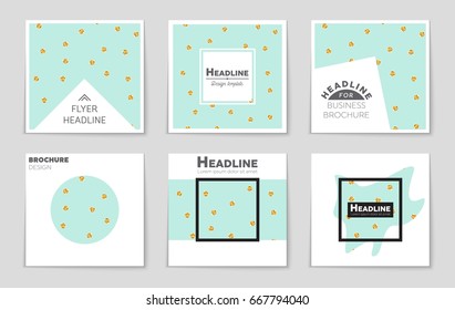 Abstract vector layout background set. For art template design, list, front page, mockup brochure theme style, banner, idea, cover, booklet, print, flyer, book, blank, card, ad, sign, sheet,, a4.
