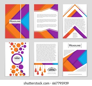Abstract vector layout background set. For art template design, list, front page, mockup brochure theme style, banner, idea, cover, booklet, print, flyer, book, blank, card, ad, sign, sheet,, a4.