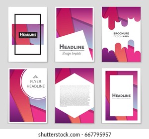 Abstract vector layout background set. For art template design, list, front page, mockup brochure theme style, banner, idea, cover, booklet, print, flyer, book, blank, card, ad, sign, sheet,, a4.