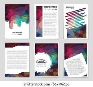 Abstract vector layout background set. For art template design, list, front page, mockup brochure theme style, banner, idea, cover, booklet, print, flyer, book, blank, card, ad, sign, sheet,, a4