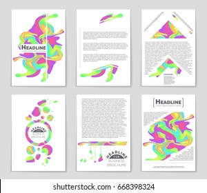 Abstract vector layout background set. For art template design, list, front page, mockup brochure theme style, banner, idea, cover, booklet, print, flyer, book, blank, card, ad, sign, sheet,, a4.