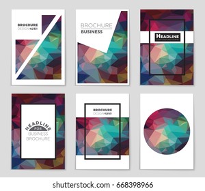 Abstract vector layout background set. For art template design, list, front page, mockup brochure theme style, banner, idea, cover, booklet, print, flyer, book, blank, card, ad, sign, sheet,, a4