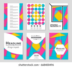 Abstract vector layout background set. For art template design, list, front page, mockup brochure theme style, banner, idea, cover, booklet, print, flyer, book, blank, card, ad, sign, sheet,, a4.