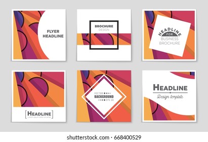 Abstract vector layout background set. For art template design, list, front page, mockup brochure theme style, banner, idea, cover, booklet, print, flyer, book, blank, card, ad, sign, sheet,, a4.