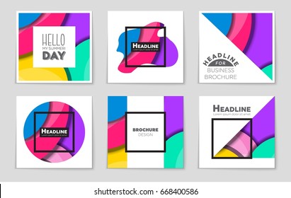 Abstract vector layout background set. For art template design, list, front page, mockup brochure theme style, banner, idea, cover, booklet, print, flyer, book, blank, card, ad, sign, sheet,, a4.
