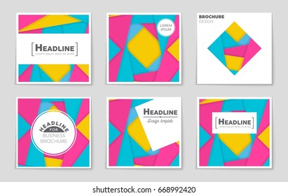 Abstract vector layout background set. For art template design, list, front page, mockup brochure theme style, banner, idea, cover, booklet, print, flyer, book, blank, card, ad, sign, sheet,, a4.