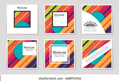 Abstract vector layout background set. For art template design, list, front page, mockup brochure theme style, banner, idea, cover, booklet, print, flyer, book, blank, card, ad, sign, sheet,, a4.