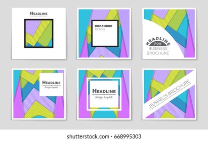 Abstract vector layout background set. For art template design, list, front page, mockup brochure theme style, banner, idea, cover, booklet, print, flyer, book, blank, card, ad, sign, sheet,, a4.