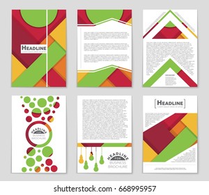 Abstract vector layout background set. For art template design, list, front page, mockup brochure theme style, banner, idea, cover, booklet, print, flyer, book, blank, card, ad, sign, sheet,, a4.