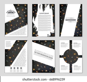 Abstract vector layout background set. For art template design, list, front page, mockup brochure theme style, banner, idea, cover, booklet, print, flyer, book, blank, card, ad, sign, sheet,, a4.