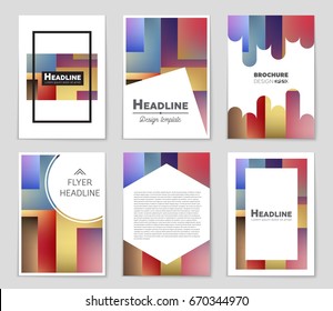 Abstract vector layout background set. For art template design, list, front page, mockup brochure theme style, banner, idea, cover, booklet, print, flyer, book, blank, card, ad, sign, sheet,, a4.