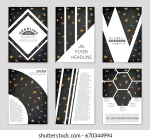Abstract vector layout background set. For art template design, list, front page, mockup brochure theme style, banner, idea, cover, booklet, print, flyer, book, blank, card, ad, sign, sheet,, a4.