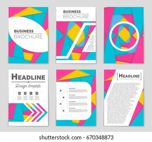Abstract vector layout background set. For art template design, list, front page, mockup brochure theme style, banner, idea, cover, booklet, print, flyer, book, blank, card, ad, sign, sheet,, a4.