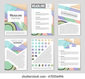 Abstract vector layout background set. For art template design, list, front page, mockup brochure theme style, banner, idea, cover, booklet, print, flyer, book, blank, card, ad, sign, sheet,, a4.