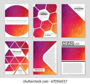 Abstract vector layout background set. For art template design, list, front page, mockup brochure theme style, banner, idea, cover, booklet, print, flyer, book, blank, card, ad, sign, sheet,, a4