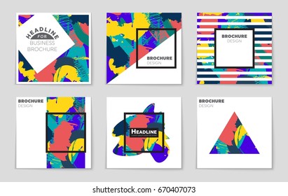 Abstract vector layout background set. For art template design, list, front page, mockup brochure theme style, banner, idea, cover, booklet, print, flyer, book, blank, card, ad, sign, sheet,, a4.
