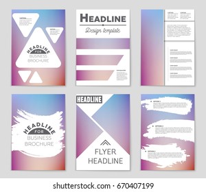 Abstract vector layout background set. For art template design, list, front page, mockup brochure theme style, banner, idea, cover, booklet, print, flyer, book, blank, card, ad, sign, sheet,, a4.