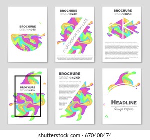 Abstract vector layout background set. For art template design, list, front page, mockup brochure theme style, banner, idea, cover, booklet, print, flyer, book, blank, card, ad, sign, sheet,, a4.