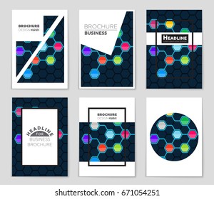 Abstract vector layout background set. For art template design, list, front page, mockup brochure theme style, banner, idea, cover, booklet, print, flyer, book, blank, card, ad, sign, sheet,, a4