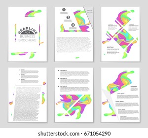 Abstract vector layout background set. For art template design, list, front page, mockup brochure theme style, banner, idea, cover, booklet, print, flyer, book, blank, card, ad, sign, sheet,, a4.