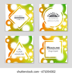 Abstract vector layout background set. For art template design, list, front page, mockup brochure theme style, banner, idea, cover, booklet, print, flyer, book, blank, card, ad, sign, sheet,, a4.