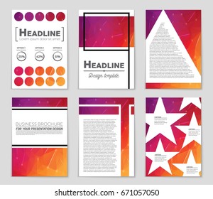 Abstract vector layout background set. For art template design, list, front page, mockup brochure theme style, banner, idea, cover, booklet, print, flyer, book, blank, card, ad, sign, sheet,, a4
