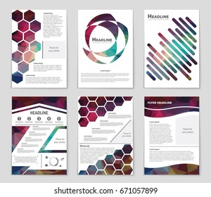 Abstract vector layout background set. For art template design, list, front page, mockup brochure theme style, banner, idea, cover, booklet, print, flyer, book, blank, card, ad, sign, sheet,, a4