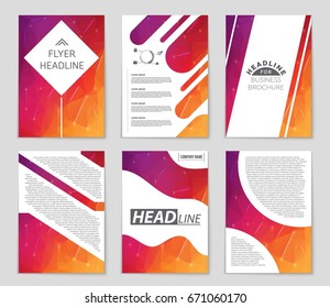 Abstract vector layout background set. For art template design, list, front page, mockup brochure theme style, banner, idea, cover, booklet, print, flyer, book, blank, card, ad, sign, sheet,, a4