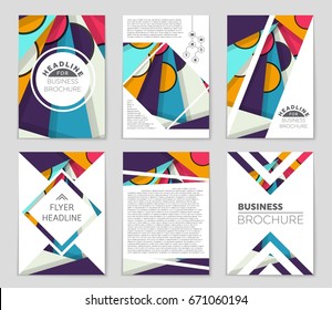 Abstract vector layout background set. For art template design, list, front page, mockup brochure theme style, banner, idea, cover, booklet, print, flyer, book, blank, card, ad, sign, sheet,, a4.