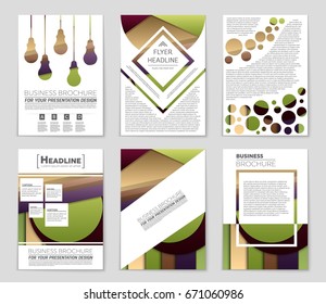 Abstract vector layout background set. For art template design, list, front page, mockup brochure theme style, banner, idea, cover, booklet, print, flyer, book, blank, card, ad, sign, sheet,, a4.