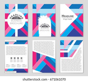 Abstract vector layout background set. For art template design, list, front page, mockup brochure theme style, banner, idea, cover, booklet, print, flyer, book, blank, card, ad, sign, sheet,, a4.