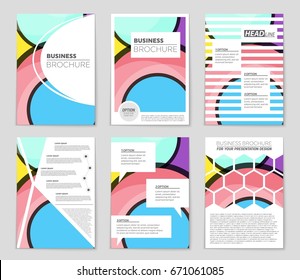 Abstract vector layout background set. For art template design, list, front page, mockup brochure theme style, banner, idea, cover, booklet, print, flyer, book, blank, card, ad, sign, sheet,, a4.