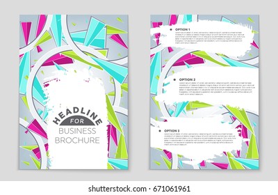 Abstract vector layout background set. For art template design, list, front page, mockup brochure theme style, banner, idea, cover, booklet, print, flyer, book, blank, card, ad, sign, sheet,, a4.