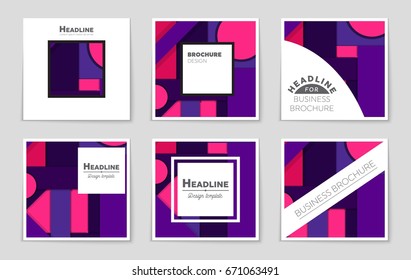 Abstract vector layout background set. For art template design, list, front page, mockup brochure theme style, banner, idea, cover, booklet, print, flyer, book, blank, card, ad, sign, sheet,, a4.