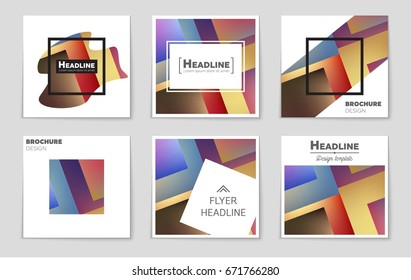 Abstract vector layout background set. For art template design, list, front page, mockup brochure theme style, banner, idea, cover, booklet, print, flyer, book, blank, card, ad, sign, sheet,, a4.