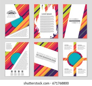 Abstract vector layout background set. For art template design, list, front page, mockup brochure theme style, banner, idea, cover, booklet, print, flyer, book, blank, card, ad, sign, sheet,, a4.