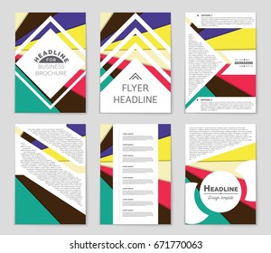 Abstract vector layout background set. For art template design, list, front page, mockup brochure theme style, banner, idea, cover, booklet, print, flyer, book, blank, card, ad, sign, sheet,, a4.