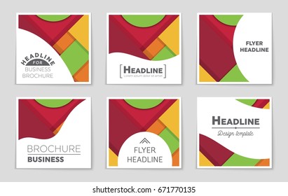 Abstract vector layout background set. For art template design, list, front page, mockup brochure theme style, banner, idea, cover, booklet, print, flyer, book, blank, card, ad, sign, sheet,, a4.