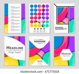 Abstract vector layout background set. For art template design, list, front page, mockup brochure theme style, banner, idea, cover, booklet, print, flyer, book, blank, card, ad, sign, sheet,, a4.