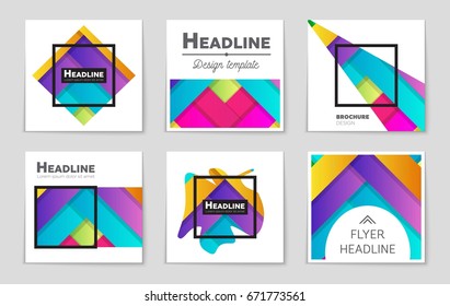 Abstract vector layout background set. For art template design, list, front page, mockup brochure theme style, banner, idea, cover, booklet, print, flyer, book, blank, card, ad, sign, sheet,, a4.