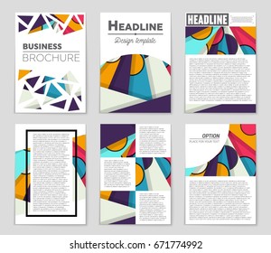 Abstract vector layout background set. For art template design, list, front page, mockup brochure theme style, banner, idea, cover, booklet, print, flyer, book, blank, card, ad, sign, sheet,, a4.