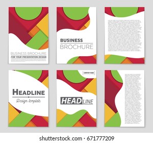 Abstract vector layout background set. For art template design, list, front page, mockup brochure theme style, banner, idea, cover, booklet, print, flyer, book, blank, card, ad, sign, sheet,, a4.